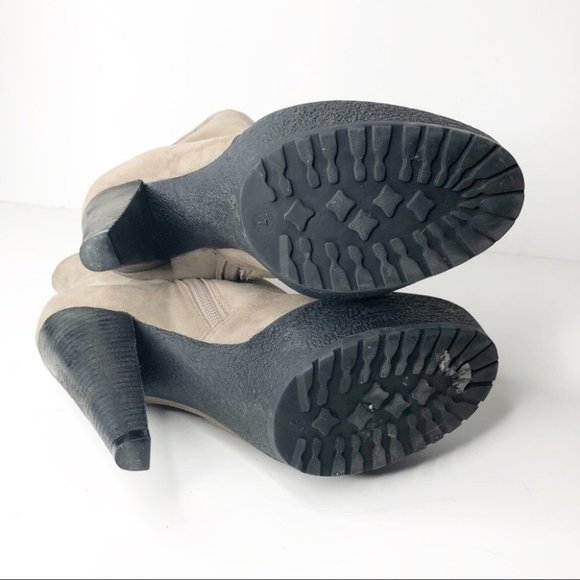 Pour La Victoire Taupe Suede Platform Booties 7 - Picture 4 of 8